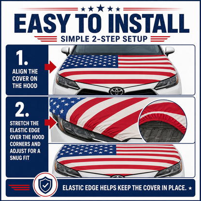 LibertyShield – American Flag Car Hood Cover – image 2