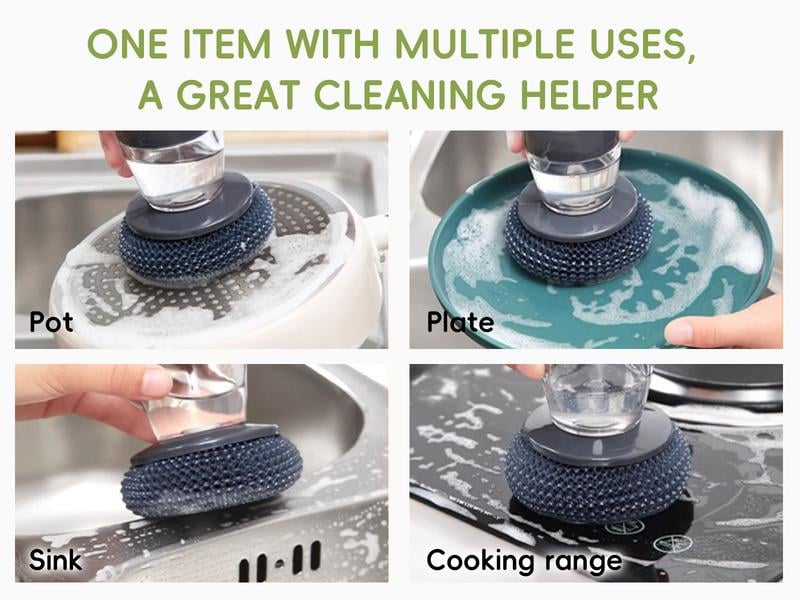 CleanMate - Ergonomic Soap-Release Kitchen Scrubber – image 13