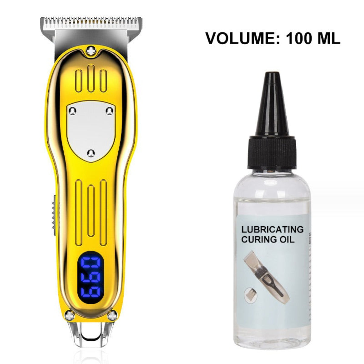 StyleForge – All-in-One Grooming Clipper Set – Gold+100ml Shaver Oil