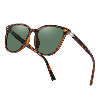 PolarEdge – Big Style Polarized Sunglasses – Tortoiseshell frame / Olive green lenses