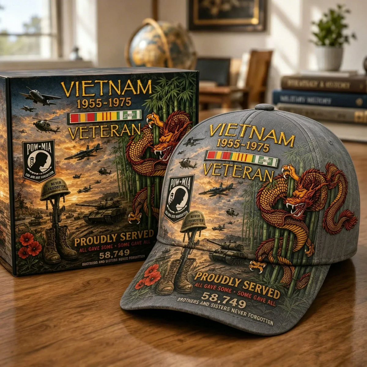 HonorLegacy – Vietnam Veteran 1955–1975 Memorial Cap – Grey