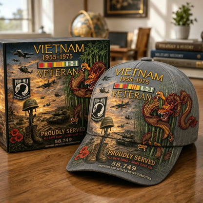 HonorLegacy – Vietnam Veteran 1955–1975 Memorial Cap – Grey