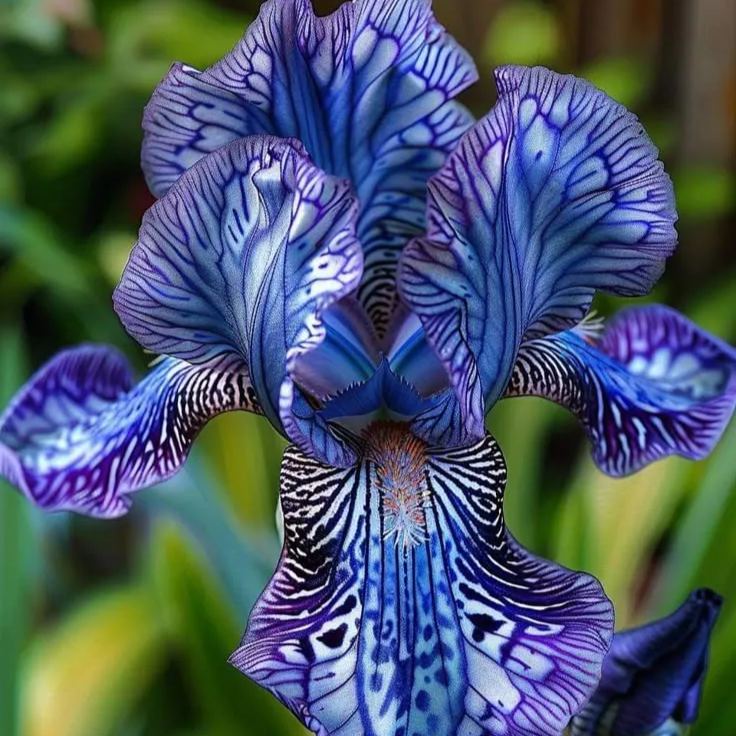 BloomAura – Exotic Tall Bearded Iris Flower – Blue Lace / 2 Iris Rhizomes