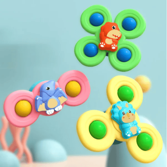 SpinBloom – Interactive Baby Spinner Set – Dinosaurs (3PCS)