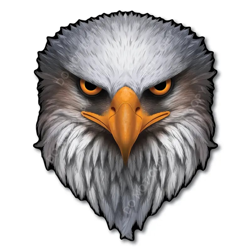 BoldEagle – Reflective Patriotic USA Flag Sticker – White / 5" x 4"