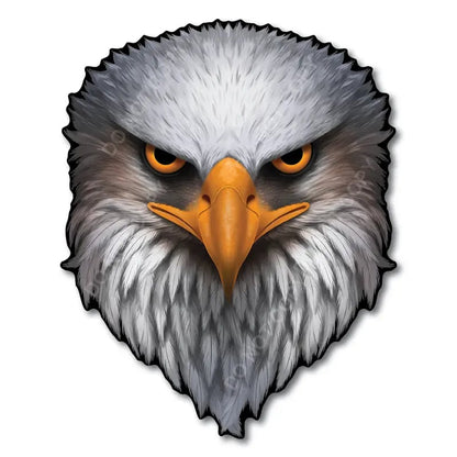 BoldEagle – Reflective Patriotic USA Flag Sticker – White / 5" x 4"
