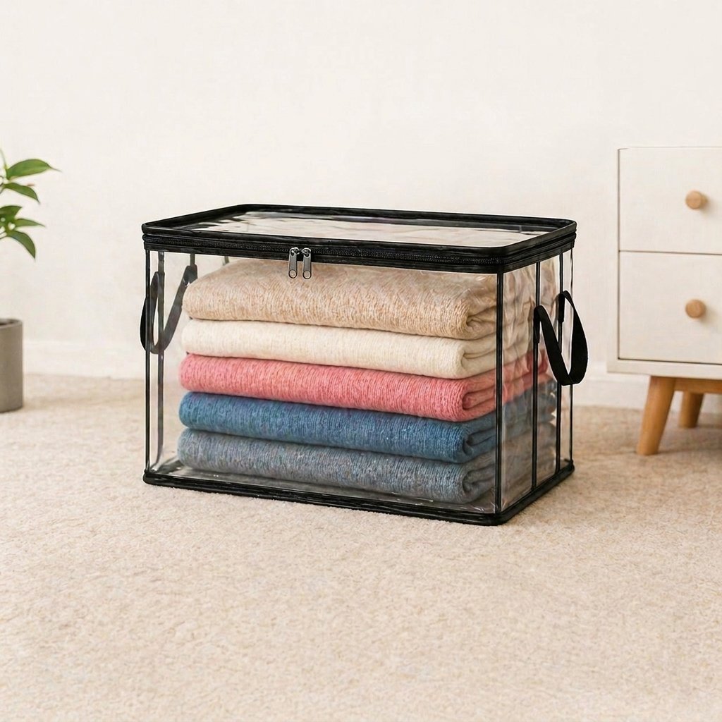 MegaPackPro – Large Heavy Duty Clear Storage Bag – Black