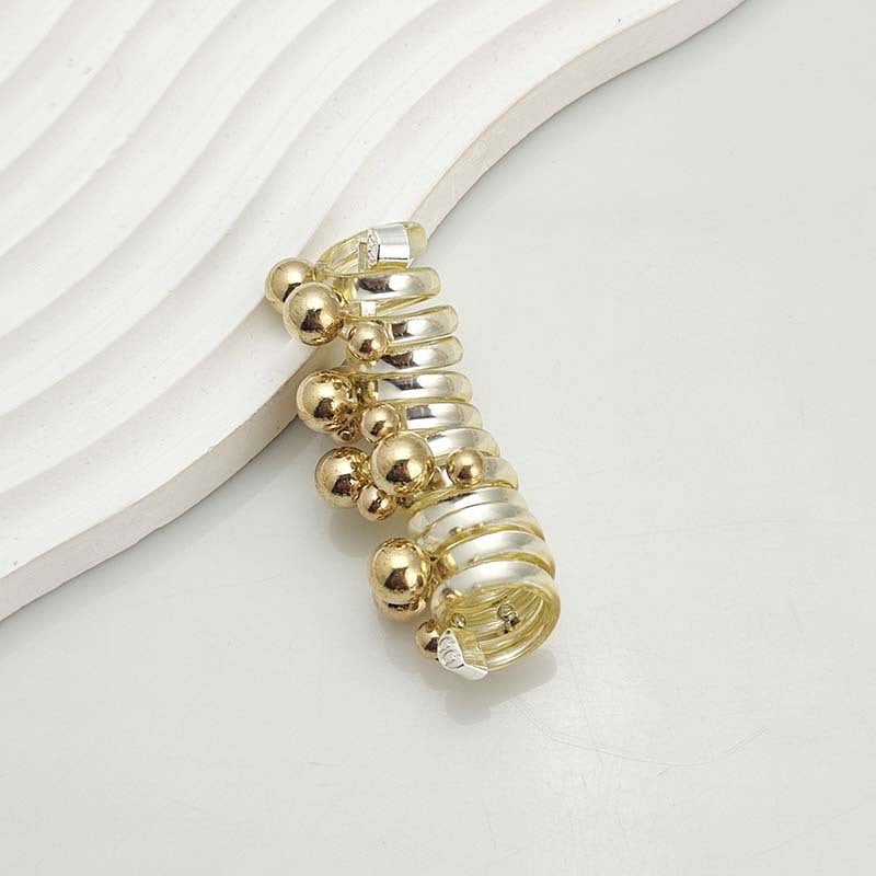 CoilLuxe – Premium Spiral Hair Ties Pack – Gold Pearl