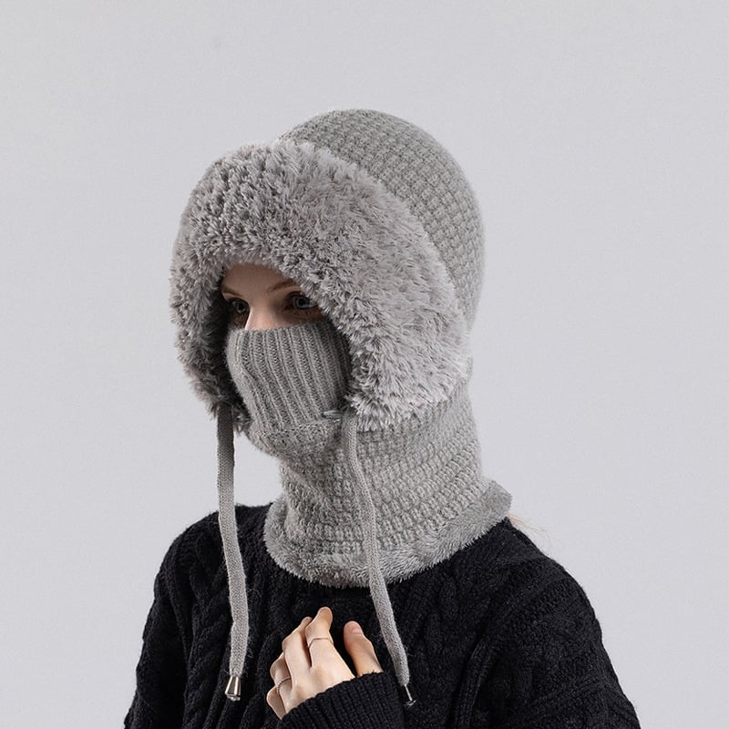 CozyFlex | 3-in-1 Women’s Beanie Hat – Grey