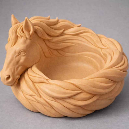 GoldenMane – Elegant Horse Bowl – Caramel