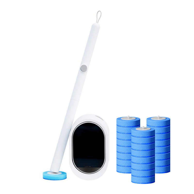 SanitiBrush – Germ-Free Toilet Cleaning Tool – 1 disposable toilet brush + 24 refill heads