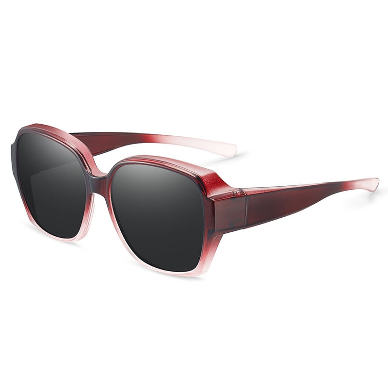 VisionGuard - UV400 Over-Glasses Polarized Sunglasses – Gradient red