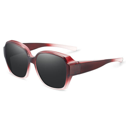 VisionGuard - UV400 Over-Glasses Polarized Sunglasses – Gradient red