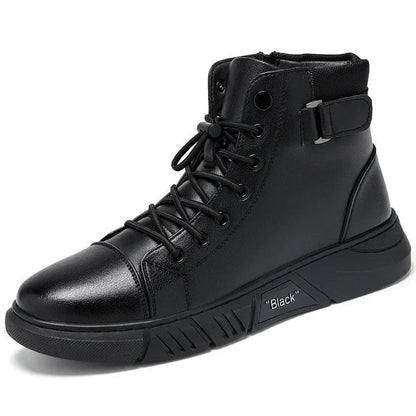 TerraForge – Men’s Waterproof Leather Boots – Black / US 6.5 / REGULAR