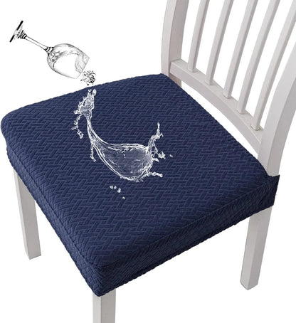 ChairEase – Washable Jacquard Chair Protector – Navy Blue