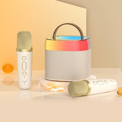 BeatVox – Mini Karaoke Speaker with Mics – White+