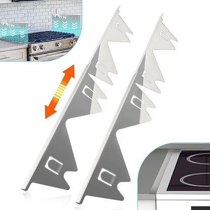 SpillStop - Premium Counter Gap Cover – Silver / 4 Pcs (Two Sides)
