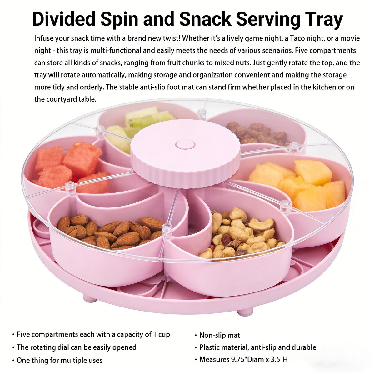 PartyTwist – Rotating Divided Tray – image 6