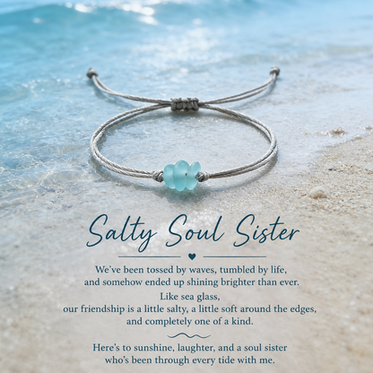 SunSoul – Sea Glass Soul Sister Bracelet – FREE BOX