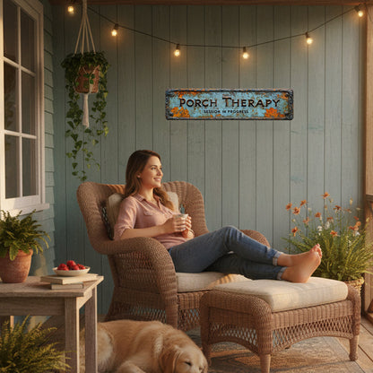 CozyHaven – Rustic Outdoor Porch Therapy Sign – image 3