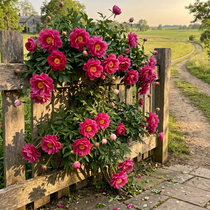 Rare Climbing Peony BulbsBig Full Blooms, Cold Hardy Perennial, Easy to Grow Garden Favorite – ️Hillary / 5 Bulbs