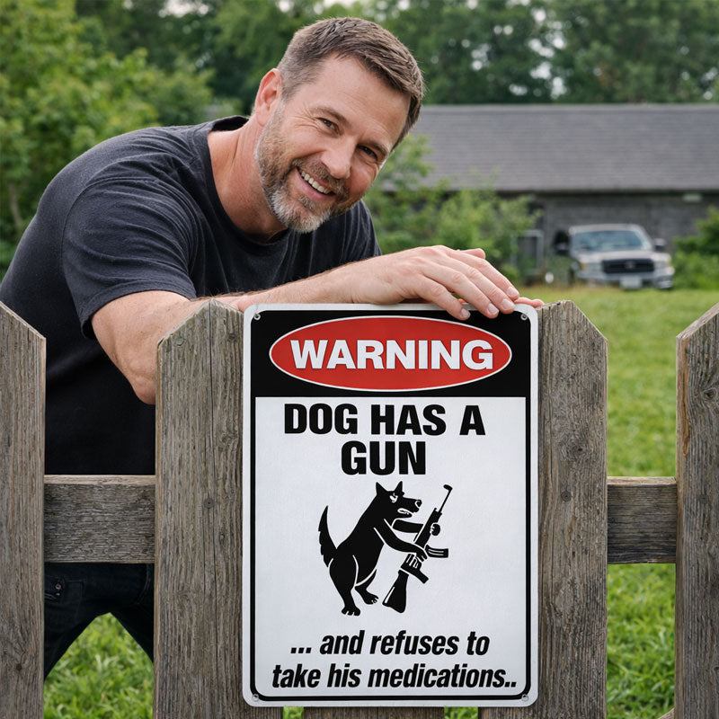 WittyGuard – Funny Dog Warning Sign – image 3