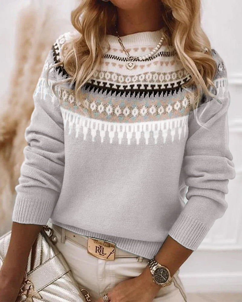 Corinne Knitted Sweater – Gray / S