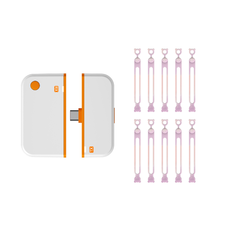 ClearCast - 4K Wireless Video Transmission – White-Orange / BUY 1+10 Cable Organizers