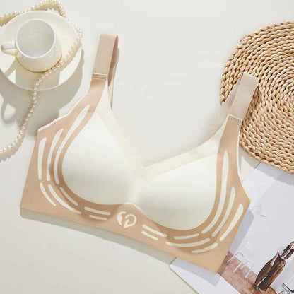 Comfortique – Premium Wireless Lift & Support Bra – White / M