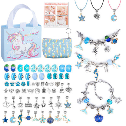 Charmella – Girls Charm Bracelet Making Kit – Blue-Upgraded