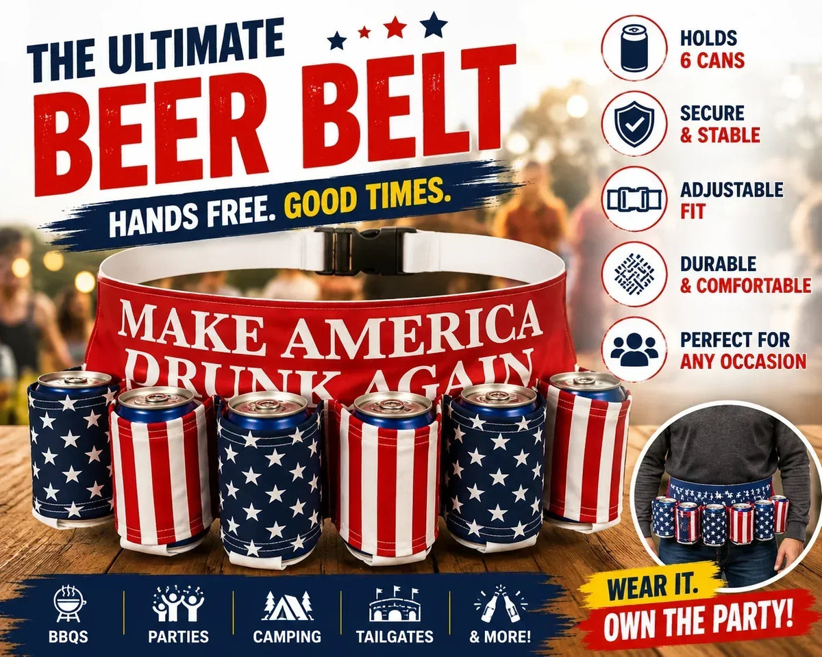 DrinkMate – Adjustable 6-Can Beverage Holster Belt – image 8