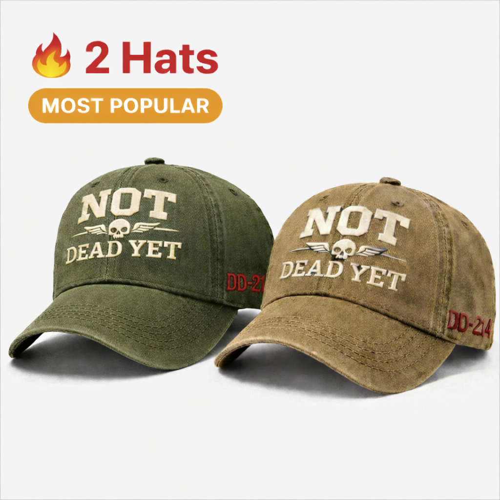 PatriotEdge – Veteran Tribute Cotton Dad Hat – 2 Hats (Olive Green + Khaki)