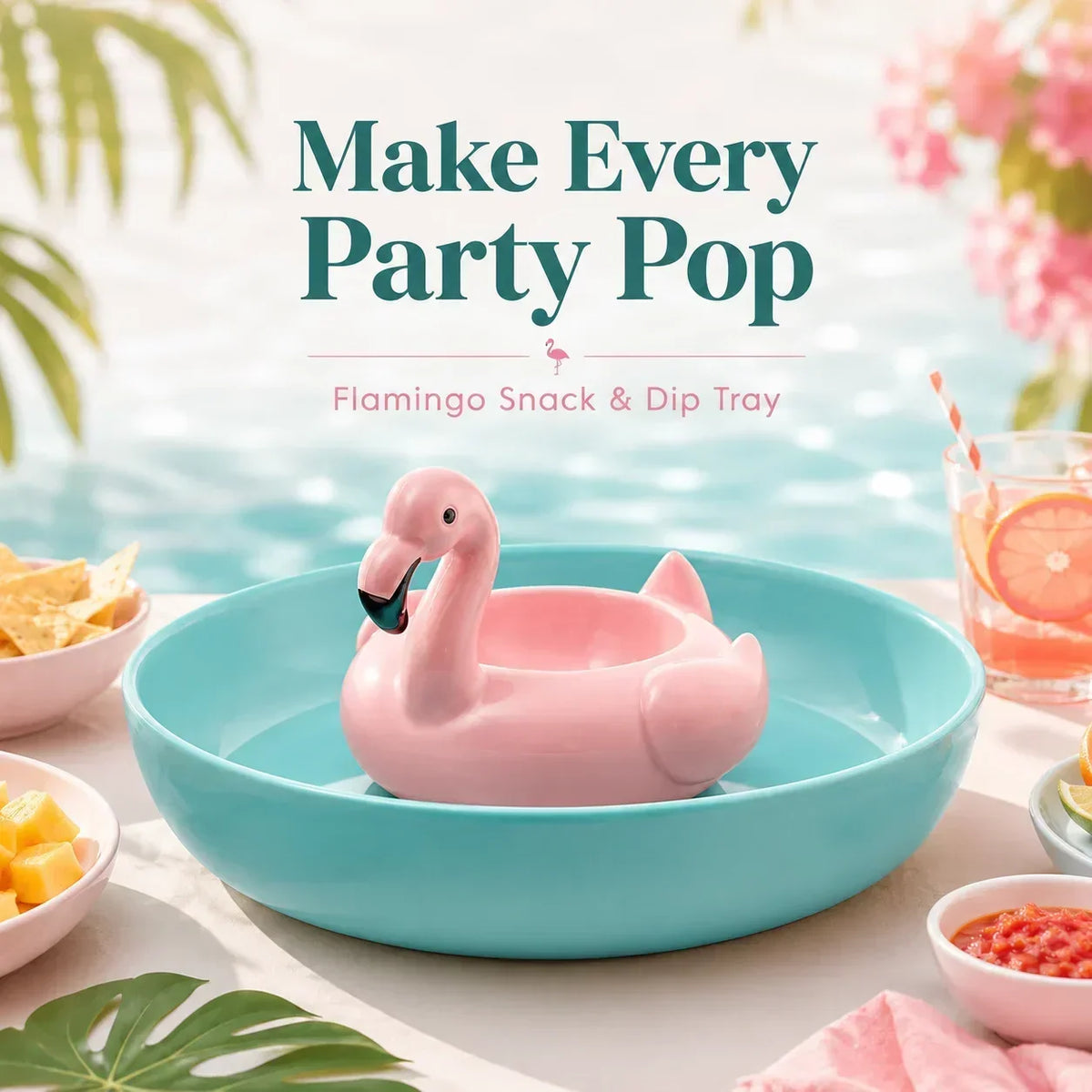 FloatNest – Flamingo Chip & Dip Platter – image 5