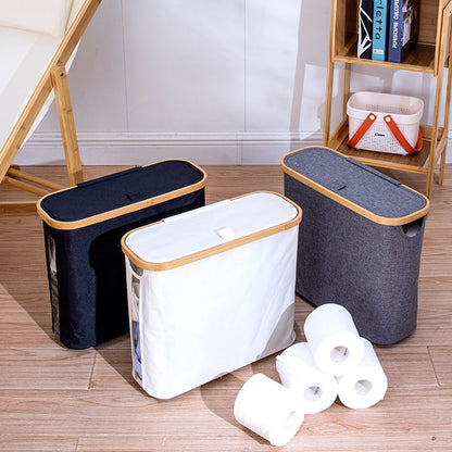 StoreEase – Foldable Closet Bag – Bamboo lid / Beige