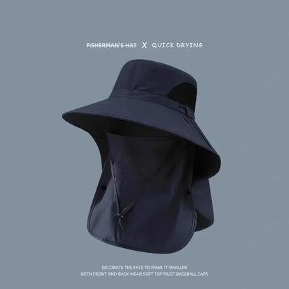CatchSafe – All Weather Fishing Face Cover & Neck Guard – Navy Blue / Military Green