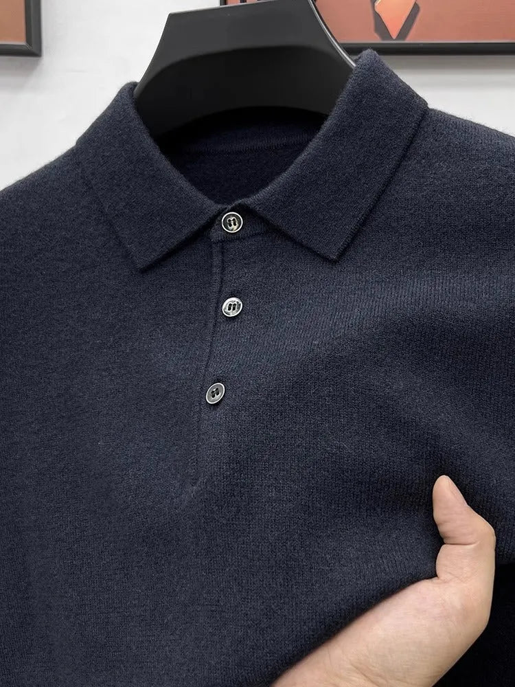 PrestigeKnit – Men's Cashmere Polo Sweater – image 4