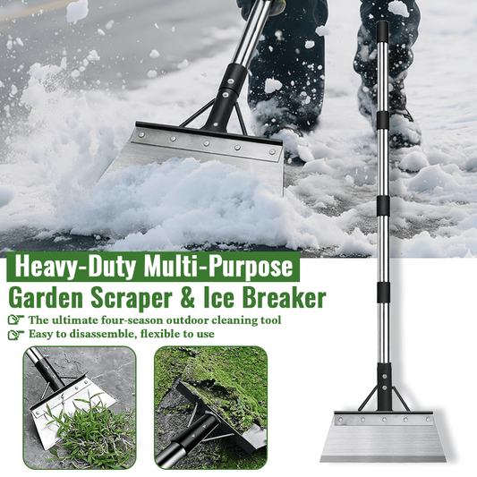 FrostBuster - Heavy-Duty Ice & Weed Scraper – [Most Popular]: Complete Tool (4-Section Handle)