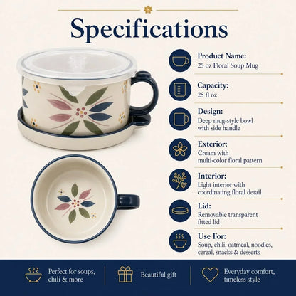 BloomBowl – Floral Handled Soup Mug – OldWorldCnfetti