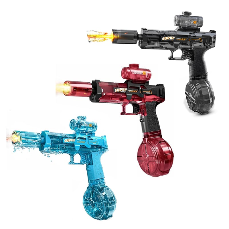 LumeStream – Fully Automatic Rapid-Fire Water Gun – Blue + Black + Red