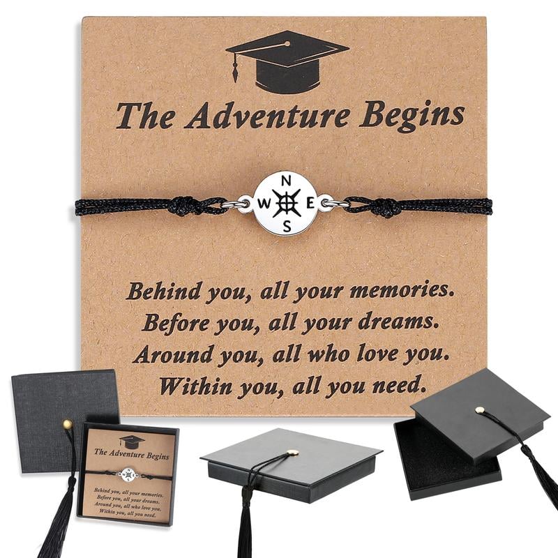 Pathway Promise – Compass Graduation Bracelet – Silver
