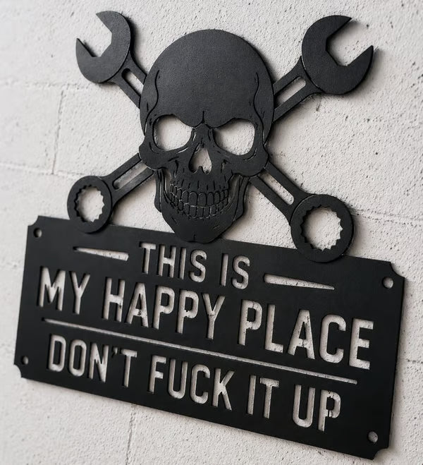 ForgeVibe – “This Is My Happy Place” Metal Wall Art Sign – image 2