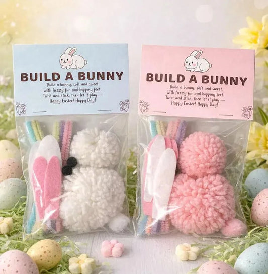 VistaHop – Build-A-Bunny Kids Springtime Craft Kit – Pink