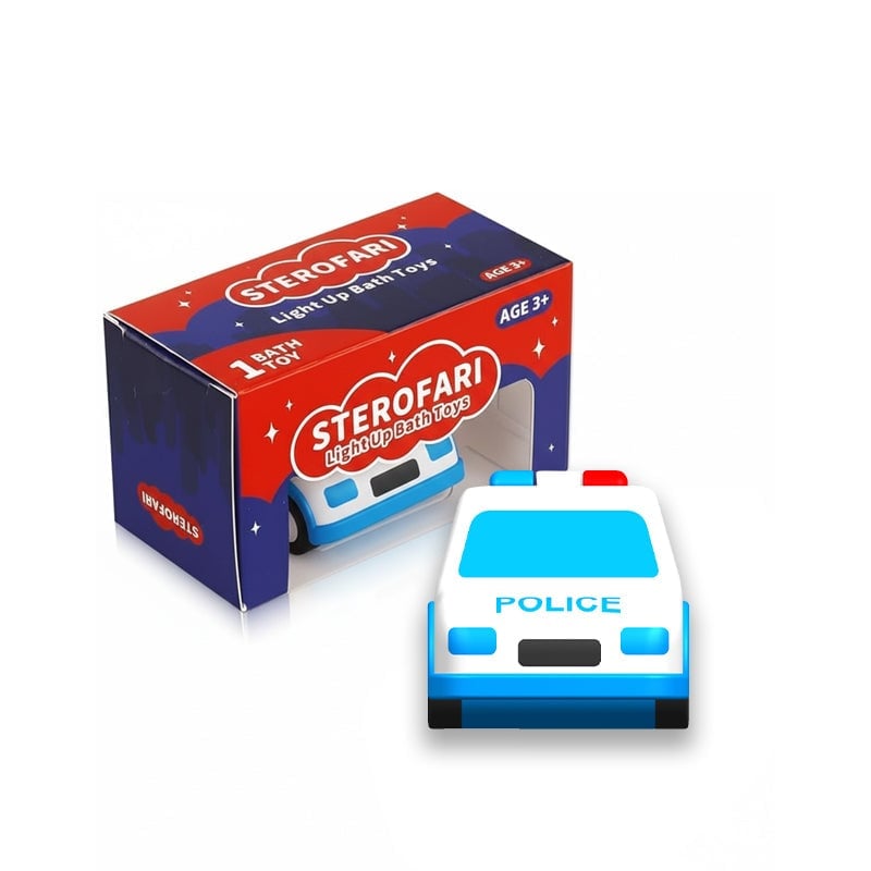 AquaGlow – Light Up Bath Toys for Kids – Police car