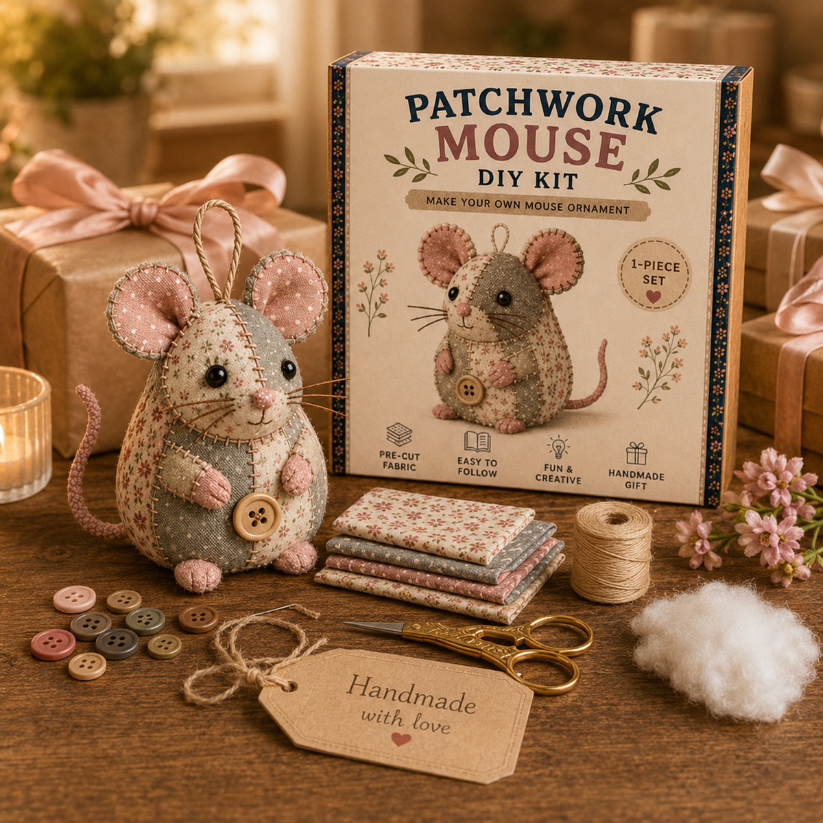 StitchMouse – DIY Patchwork Craft Kit – image 3