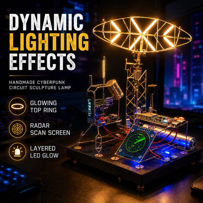 NeonForge - Handmade Cyberpunk Circuit Sculpture Lamp – image 4