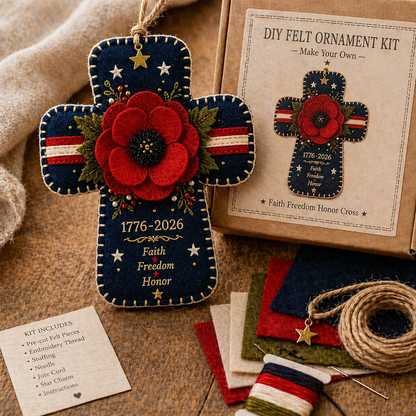 PoppyCraft – DIY Patriotic Cross Ornament Kit – image 2