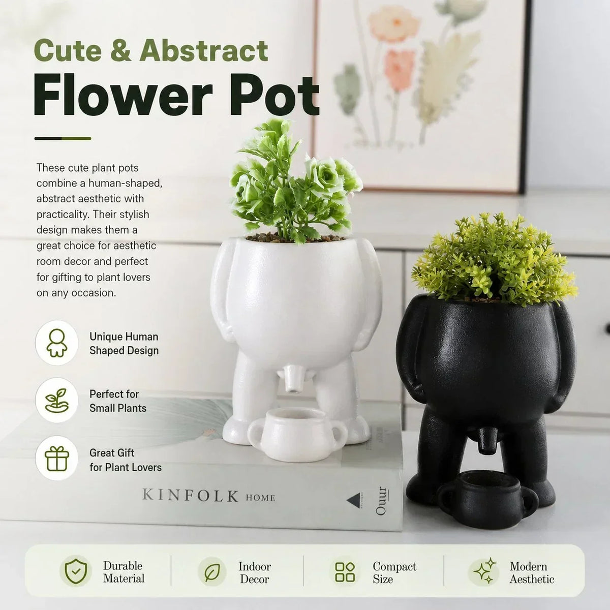 BloomSilhouette – Ceramic Plant Pot – image 3