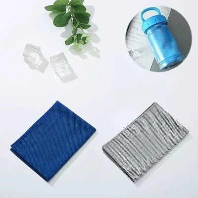 ChillWrap – Rapid Cooling Towel – Navy Blue / Grey