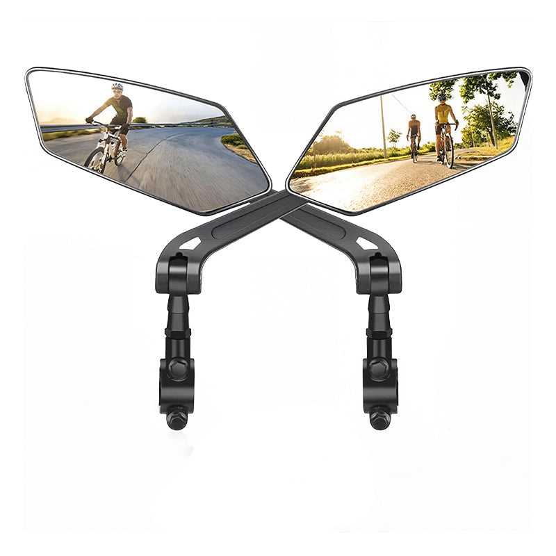 SafeRide – Adjustable Rearview Mirror for Bikes – Pair (left and right)