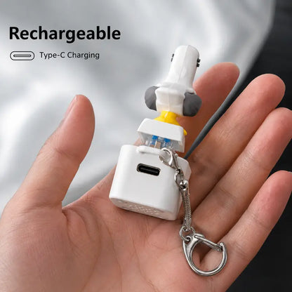 SquawkKey – Funny Seagull Button Keychain – image 3